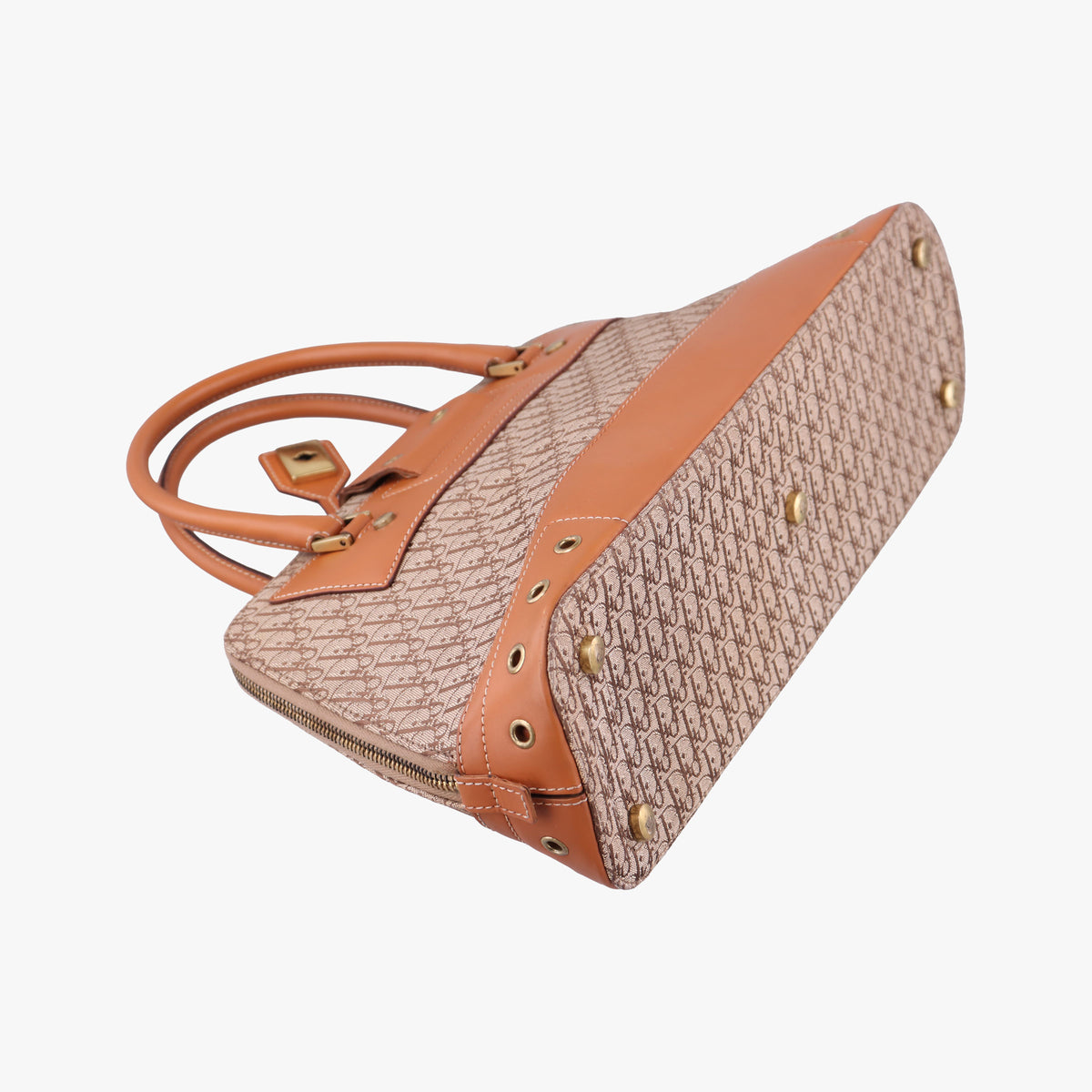 Vintage Christian Dior Street Chic Trotter Brown canvas×leather  handbag | stylenewstar
