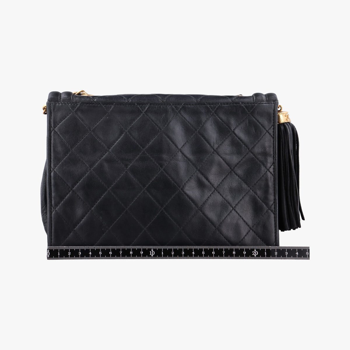 Pre-owned Chanel Matelasse fringe Black Lambskin  shoulderbag | stylenewstar