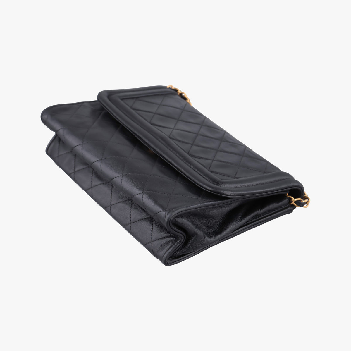 Pre-owned Chanel Matelasse fringe Black Lambskin  shoulderbag | stylenewstar
