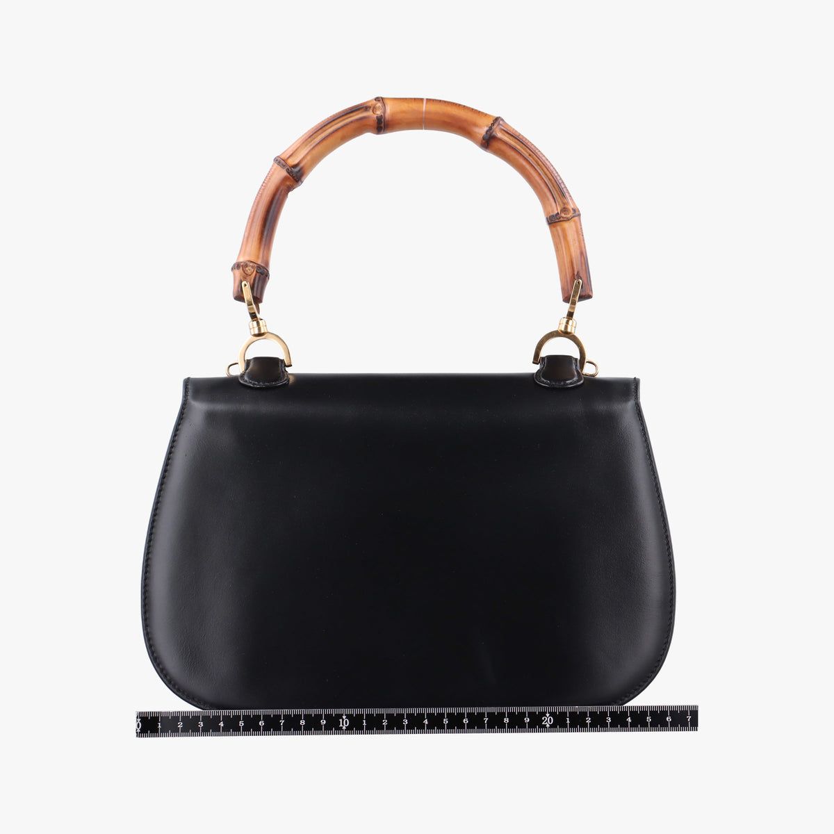 Pre-owned Gucci Bamboo Black Leather 000-21 shoulderbag | stylenewstar