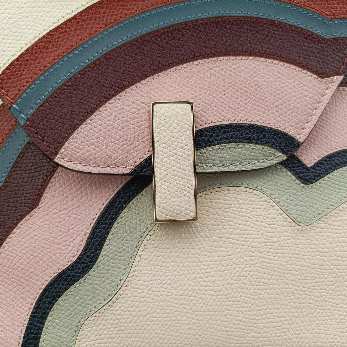 Pre-owned Valextra Iside White x Multi Leather  shoulderbag | stylenewstar