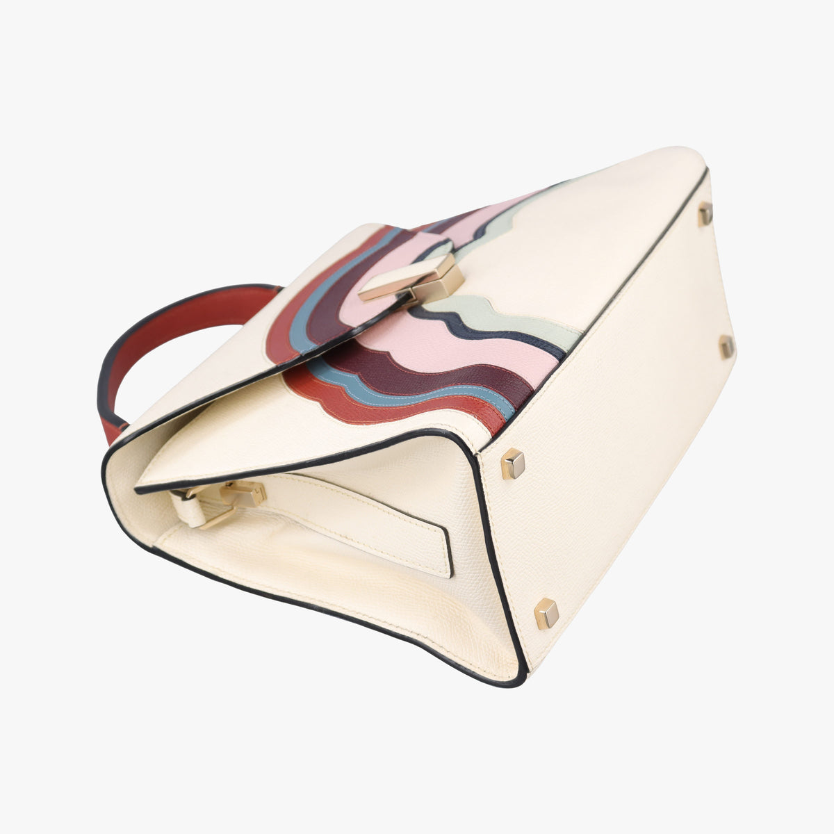 Pre-owned Valextra Iside White x Multi Leather  shoulderbag | stylenewstar