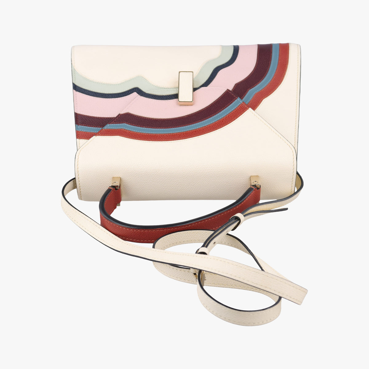 Pre-owned Valextra Iside White x Multi Leather  shoulderbag | stylenewstar