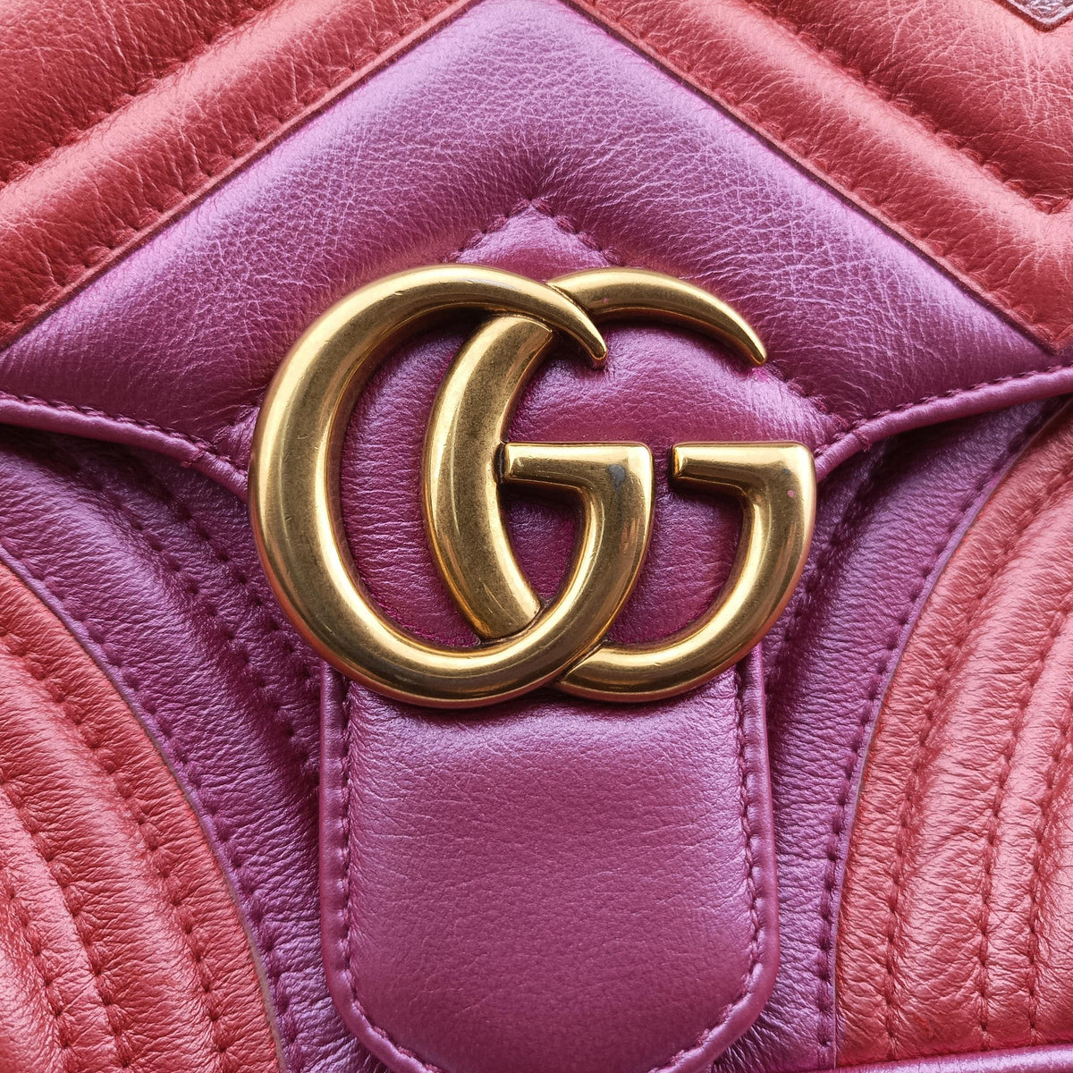 Pre-owned Gucci GG Marmont Multicolour Leather 443497 shoulderbag | stylenewstar