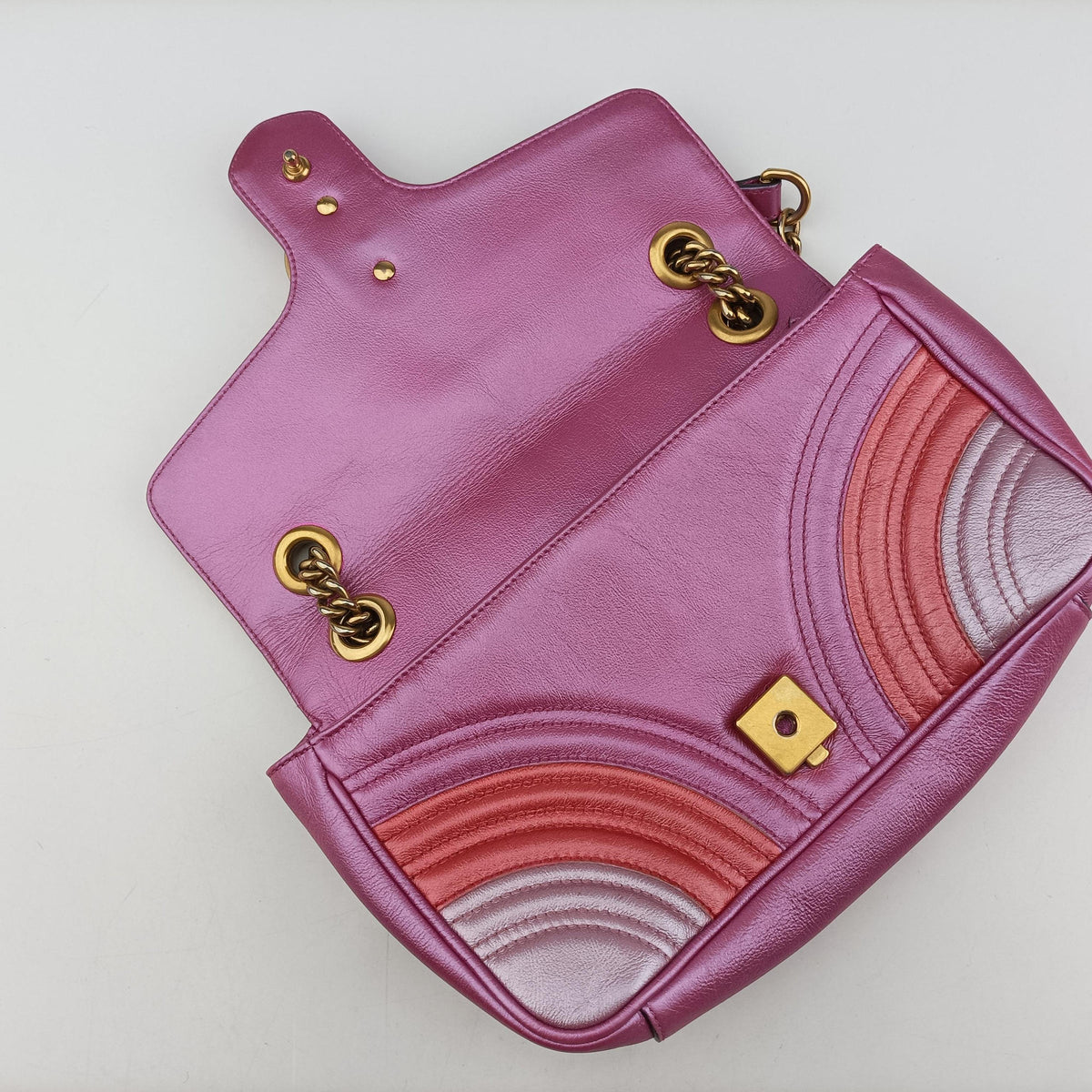 Pre-owned Gucci GG Marmont Multicolour Leather 443497 shoulderbag | stylenewstar