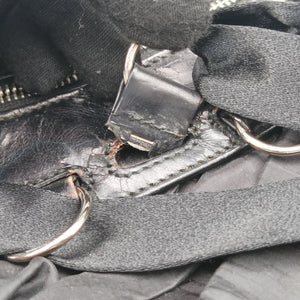 Secondhand Christian Dior Corset Hobo Black Leather × Nylon  handbag | stylenewstar