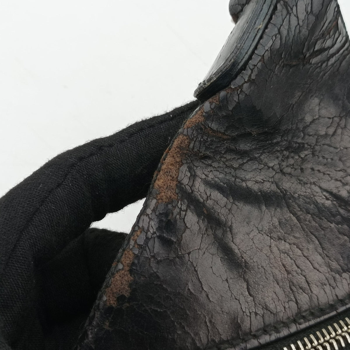 Secondhand Christian Dior Corset Hobo Black Leather × Nylon  handbag | stylenewstar