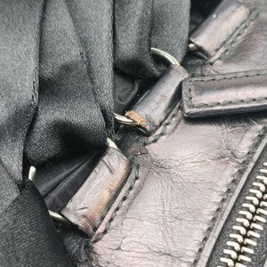 Secondhand Christian Dior Corset Hobo Black Leather × Nylon  handbag | stylenewstar