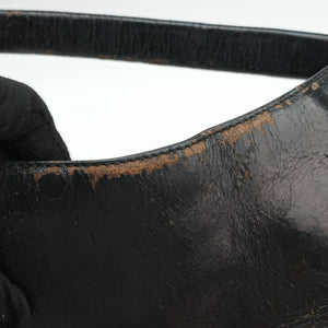 Secondhand Christian Dior Corset Hobo Black Leather × Nylon  handbag | stylenewstar