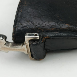 Secondhand Christian Dior Corset Hobo Black Leather × Nylon  handbag | stylenewstar