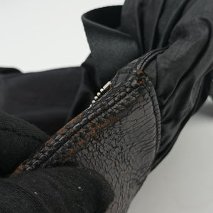 Secondhand Christian Dior Corset Hobo Black Leather × Nylon  handbag | stylenewstar