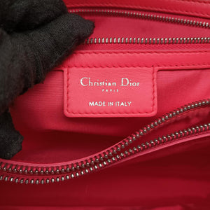 Pre-owned Christian Dior Cannage Dior Soft Shopping Pink lambskin  shoulderbag | stylenewstar