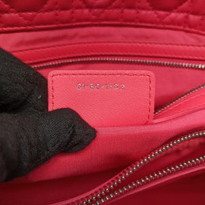 Pre-owned Christian Dior Cannage Dior Soft Shopping Pink lambskin  shoulderbag | stylenewstar