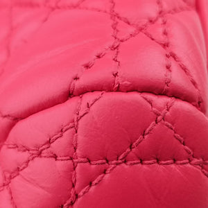 Pre-owned Christian Dior Cannage Dior Soft Shopping Pink lambskin  shoulderbag | stylenewstar