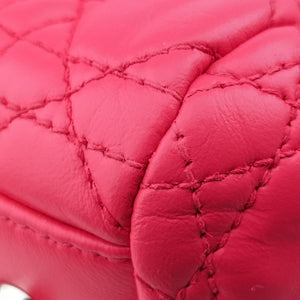 Pre-owned Christian Dior Cannage Dior Soft Shopping Pink lambskin  shoulderbag | stylenewstar