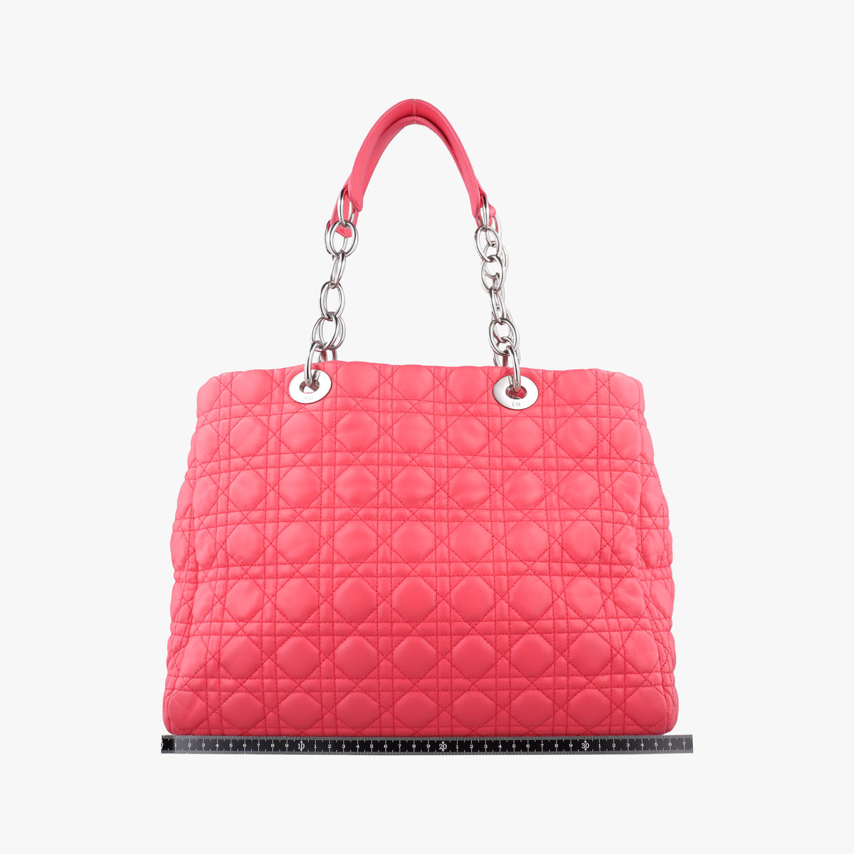 Pre-owned Christian Dior Cannage Dior Soft Shopping Pink lambskin  shoulderbag | stylenewstar
