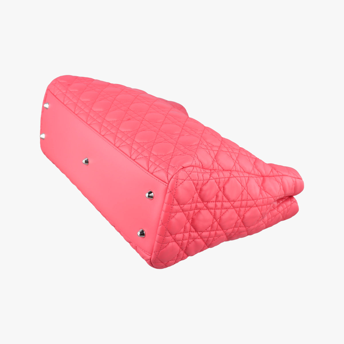 Pre-owned Christian Dior Cannage Dior Soft Shopping Pink lambskin  shoulderbag | stylenewstar