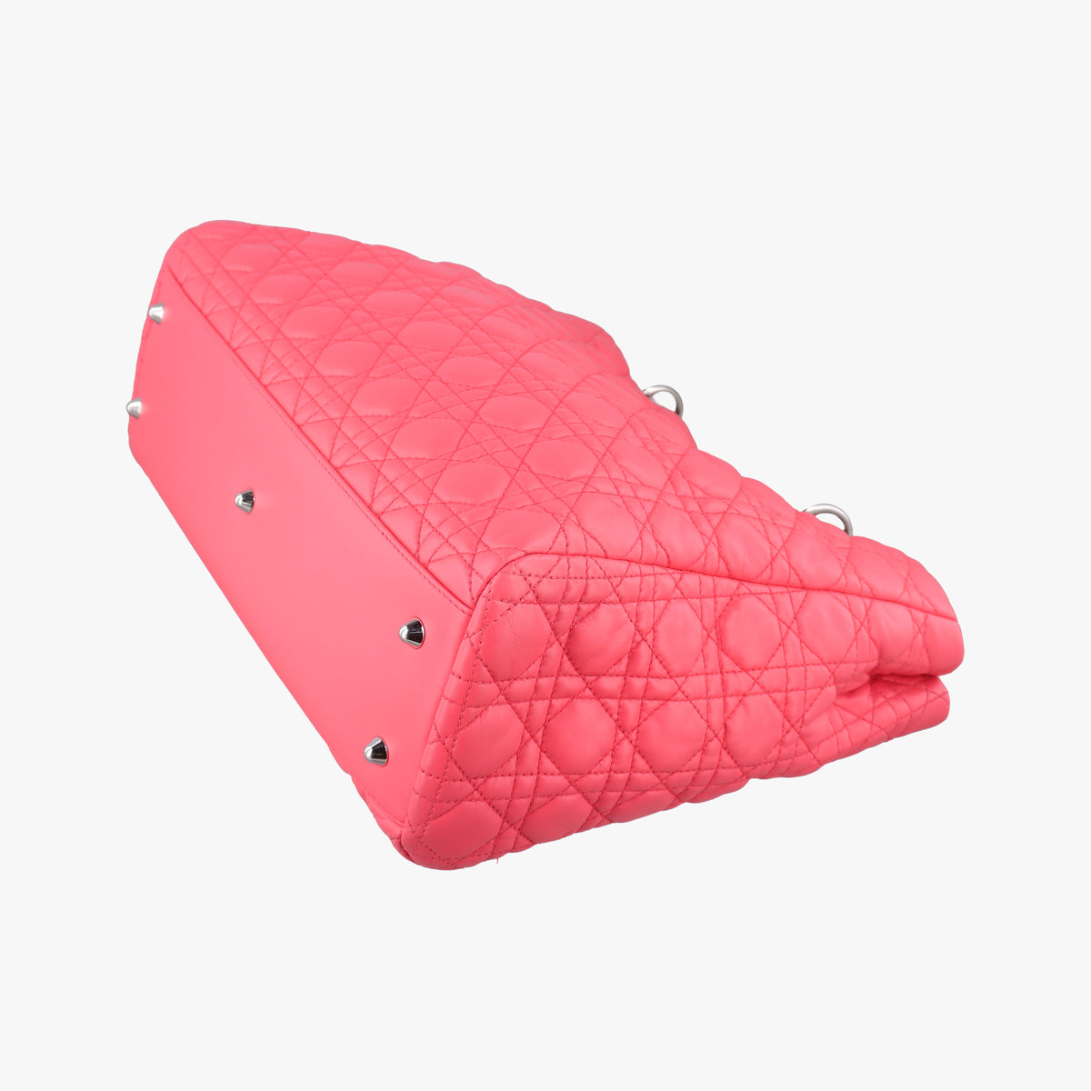 Pre-owned Christian Dior Cannage Dior Soft Shopping Pink lambskin  shoulderbag | stylenewstar