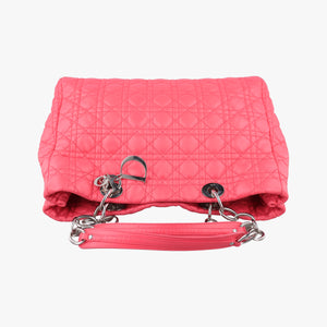 Pre-owned Christian Dior Cannage Dior Soft Shopping Pink lambskin  shoulderbag | stylenewstar