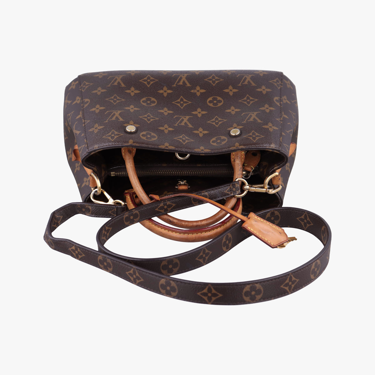 Pre-owned Louis Vuitton Montaigne BB Brown Monogram Canvas M41055 shoulderbag | stylenewstar