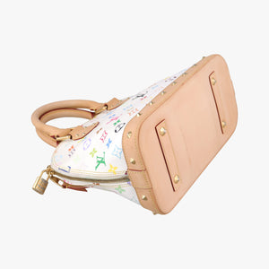 Pre-owned Louis Vuitton Alma PM white Monogram Multicolor M40443 handbag | stylenewstar