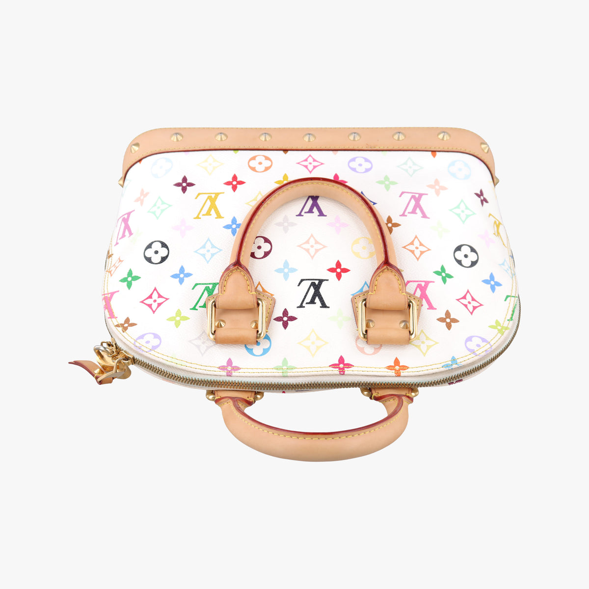 Pre-owned Louis Vuitton Alma PM white Monogram Multicolor M40443 handbag | stylenewstar