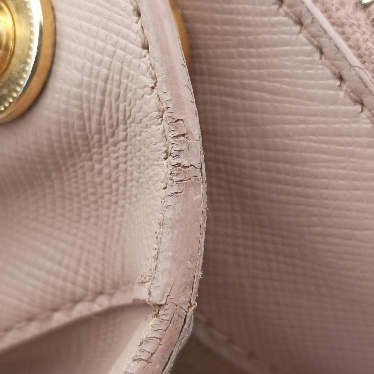 Pre-owned Prada Galleria Pink SAFFIANO Leather BN2274 handbag | stylenewstar