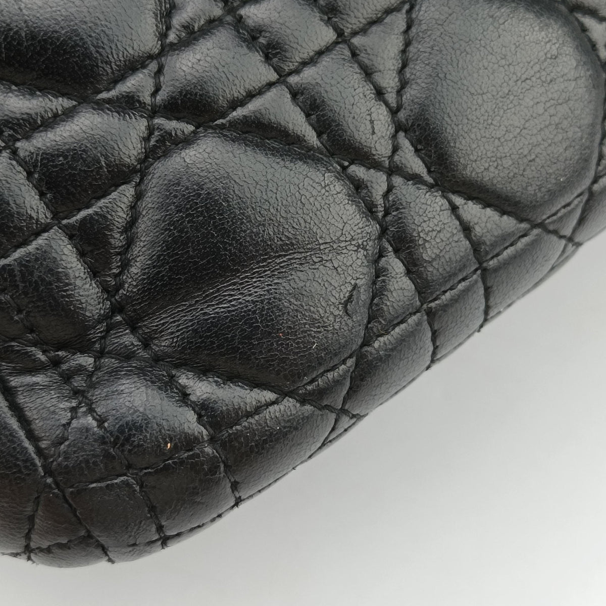 Pre-owned Christian Dior Lady Dior Black lambskin  handbag | stylenewstar