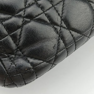 Pre-owned Christian Dior Lady Dior Black lambskin  handbag | stylenewstar