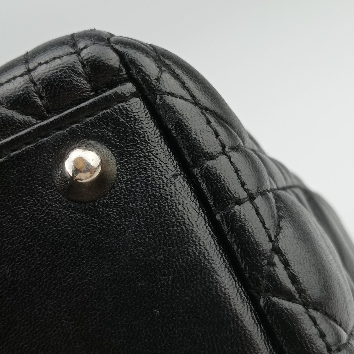 Pre-owned Christian Dior Lady Dior Black lambskin  handbag | stylenewstar