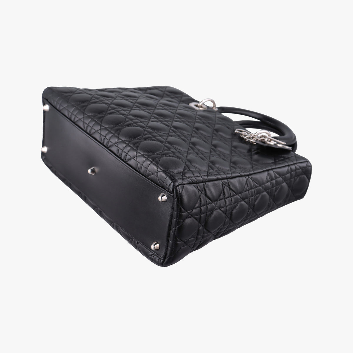 Pre-owned Christian Dior Lady Dior Black lambskin  handbag | stylenewstar