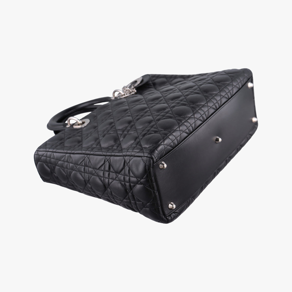 Pre-owned Christian Dior Lady Dior Black lambskin  handbag | stylenewstar