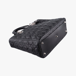 Pre-owned Christian Dior Lady Dior Black lambskin  handbag | stylenewstar