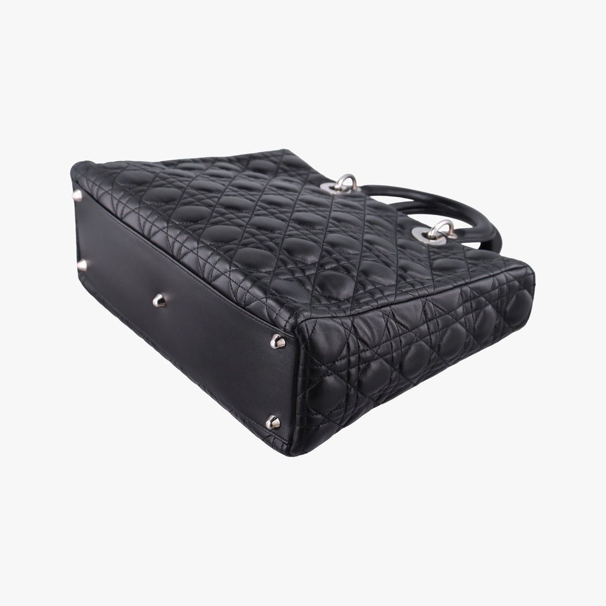 Pre-owned Christian Dior Lady Dior Black lambskin  handbag | stylenewstar