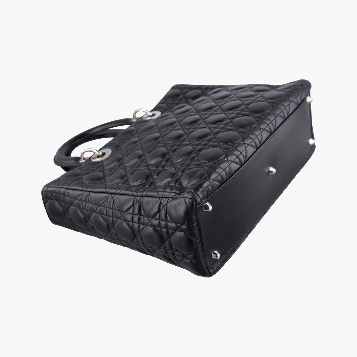 Pre-owned Christian Dior Lady Dior Black lambskin  handbag | stylenewstar