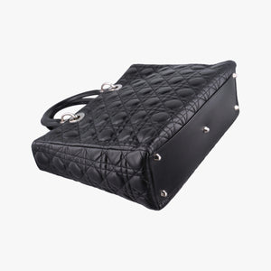 Pre-owned Christian Dior Lady Dior Black lambskin  handbag | stylenewstar