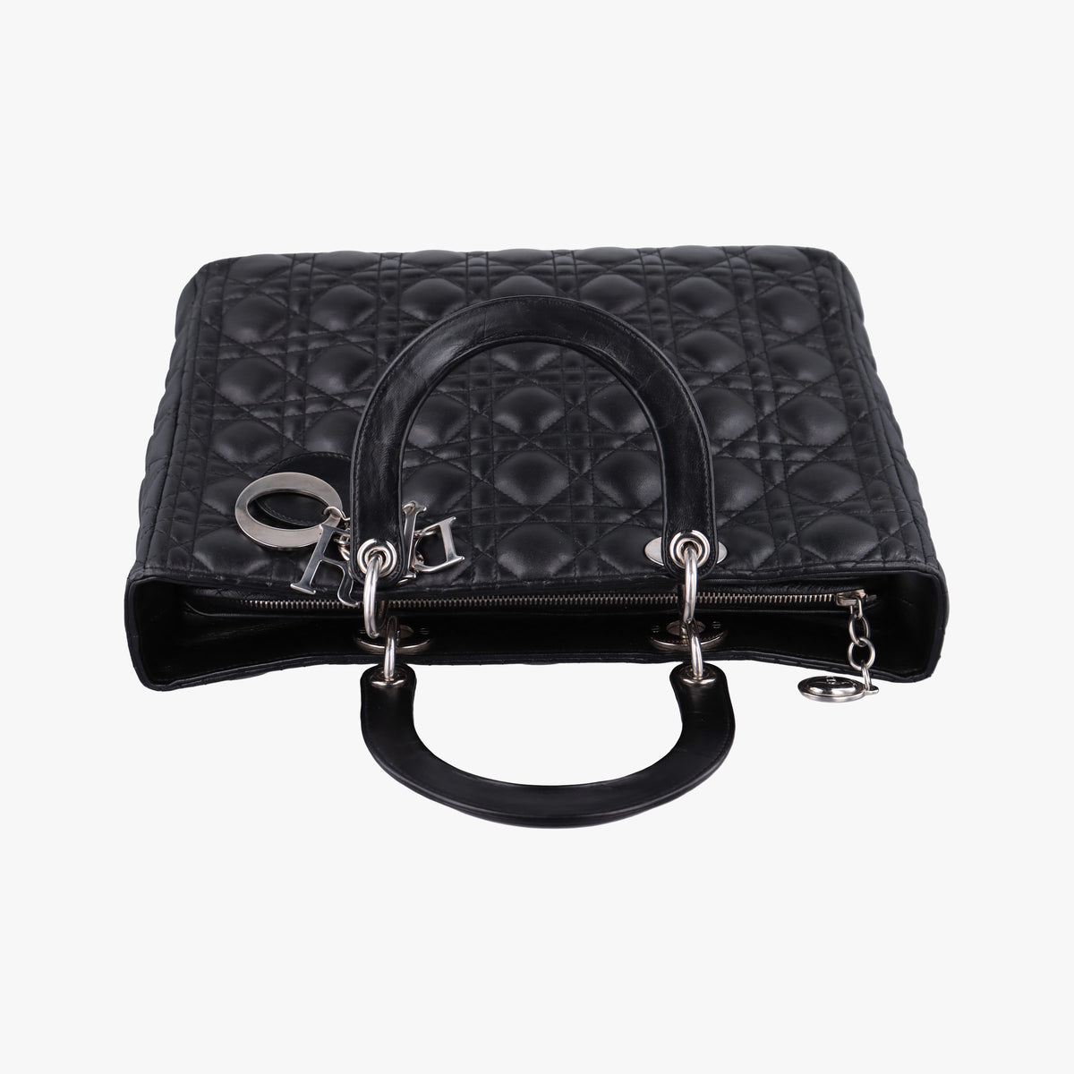 Pre-owned Christian Dior Lady Dior Black lambskin  handbag | stylenewstar