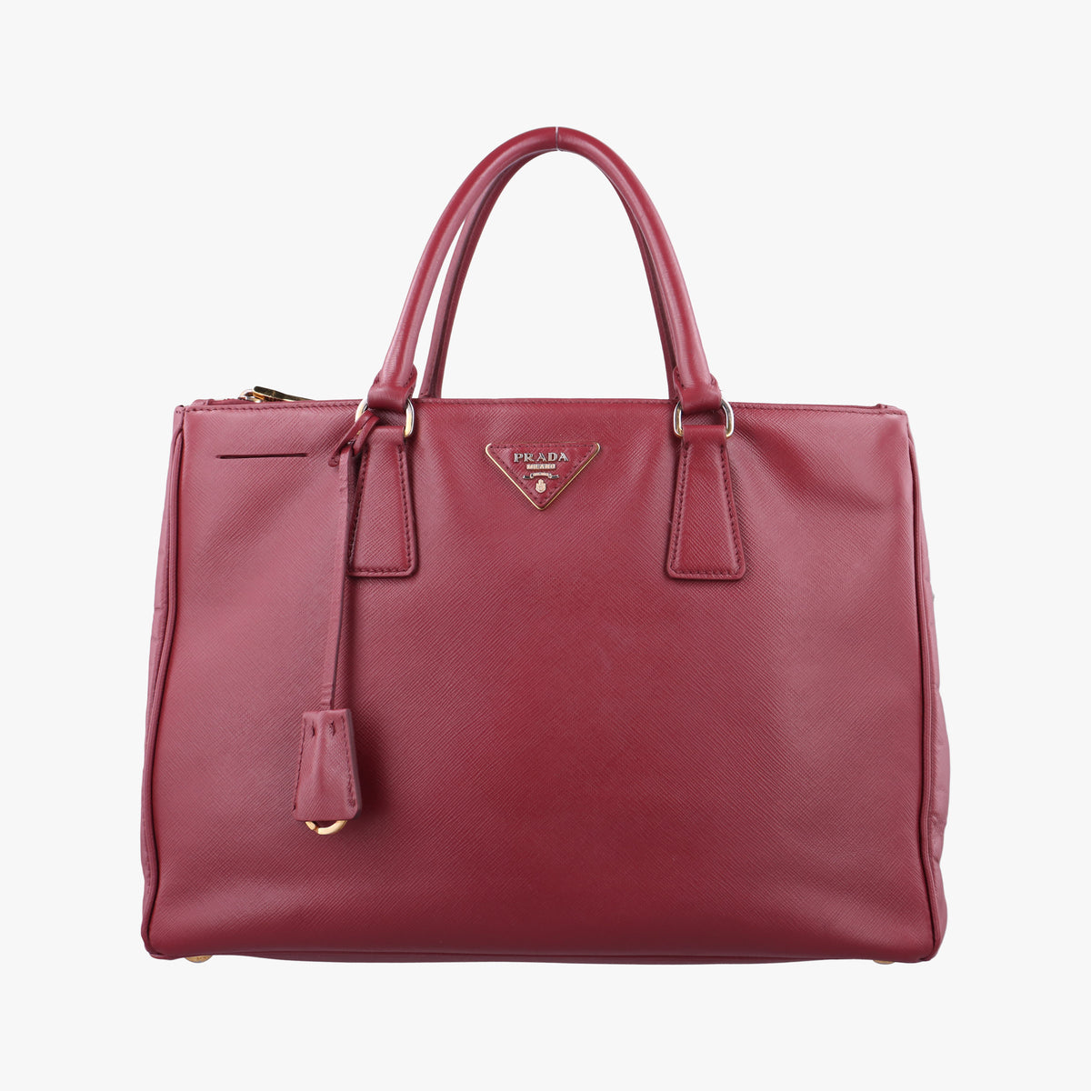 Vintage Prada Galleria Burgundy SAFFIANO Leather BN1874 handbag | stylenewstar