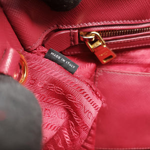 Vintage Prada Galleria Burgundy SAFFIANO Leather BN1874 handbag | stylenewstar