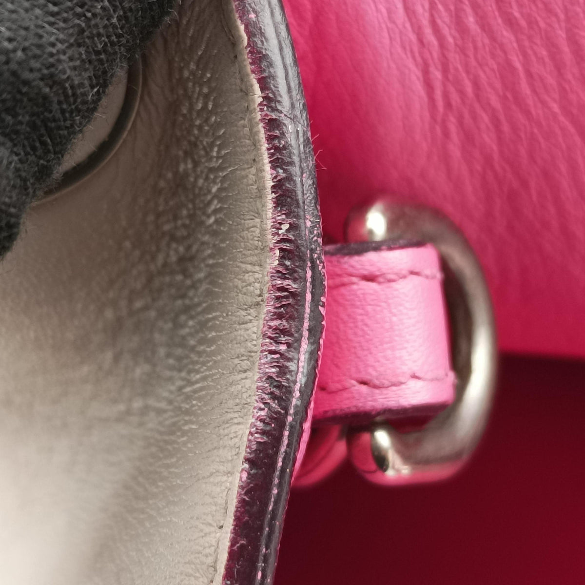Pre-owned Christian Dior Diorissimo Navy×Pink Leather  shoulderbag | stylenewstar