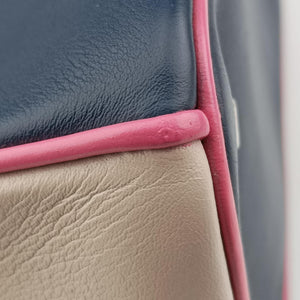 Pre-owned Christian Dior Diorissimo Navy×Pink Leather  shoulderbag | stylenewstar