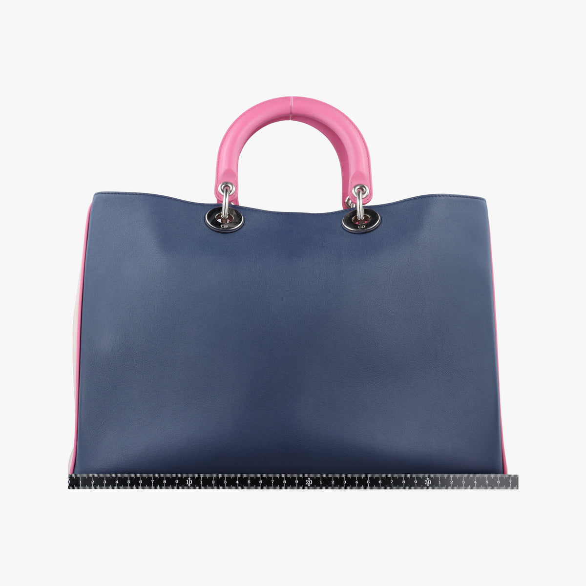 Pre-owned Christian Dior Diorissimo Navy×Pink Leather  shoulderbag | stylenewstar