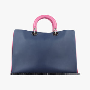 Pre-owned Christian Dior Diorissimo Navy×Pink Leather  shoulderbag | stylenewstar