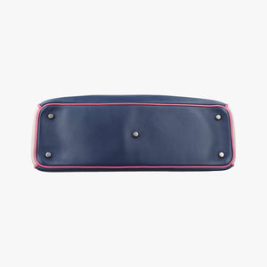 Pre-owned Christian Dior Diorissimo Navy×Pink Leather  shoulderbag | stylenewstar