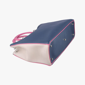 Pre-owned Christian Dior Diorissimo Navy×Pink Leather  shoulderbag | stylenewstar