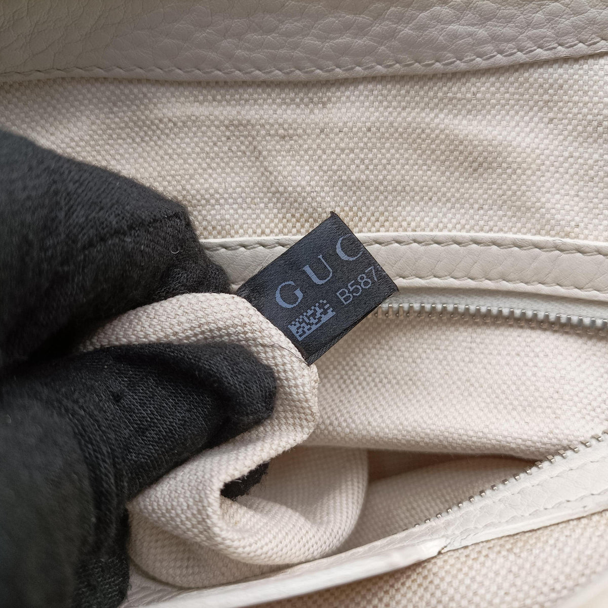Secondhand Gucci Techno Horsebit White Leather 240266 shoulderbag | stylenewstar