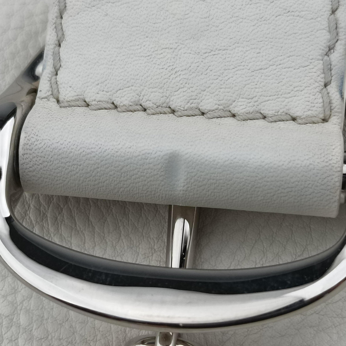 Secondhand Gucci Techno Horsebit White Leather 240266 shoulderbag | stylenewstar