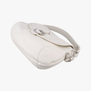 Secondhand Gucci Techno Horsebit White Leather 240266 shoulderbag | stylenewstar