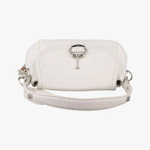 Secondhand Gucci Techno Horsebit White Leather 240266 shoulderbag | stylenewstar