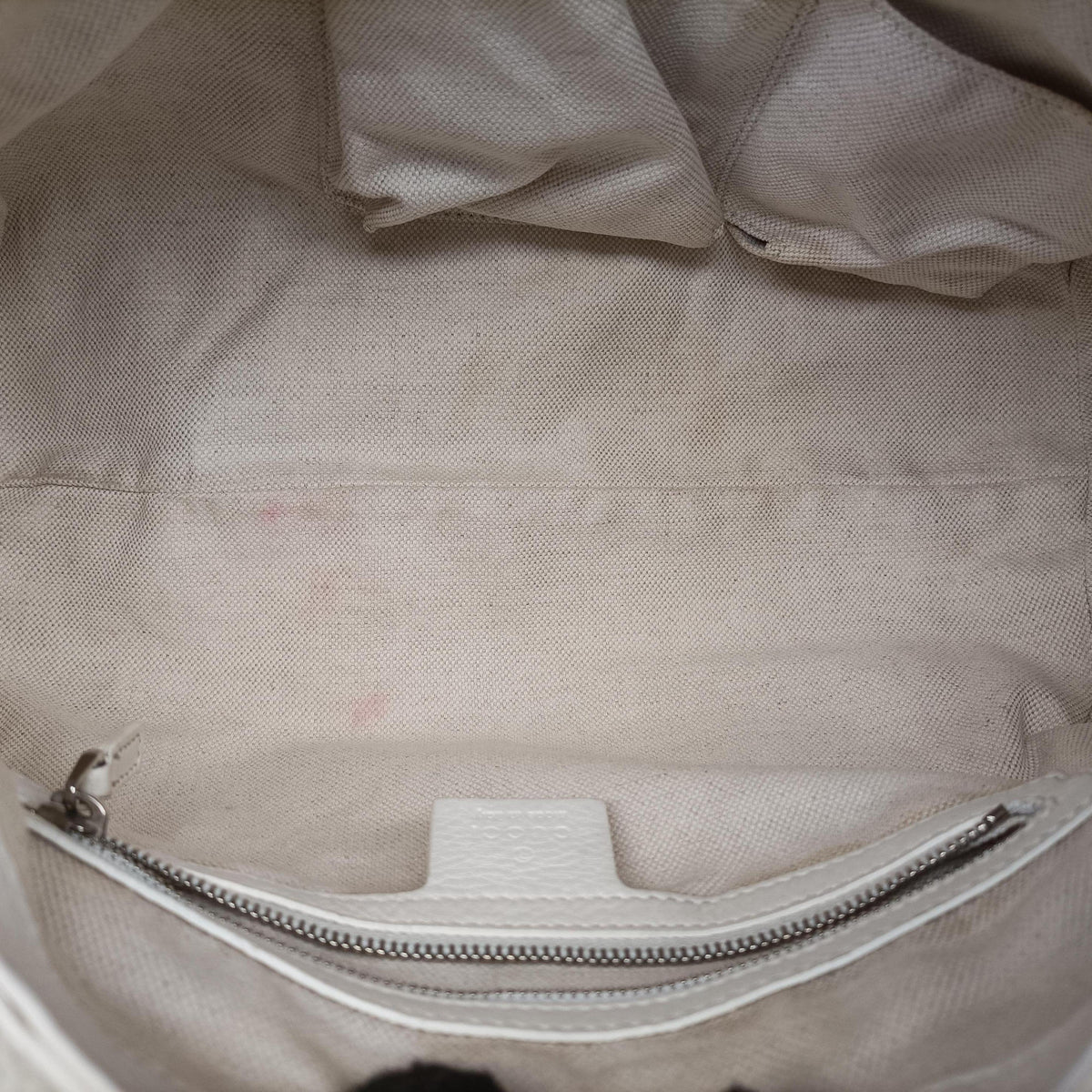 Secondhand Gucci Techno Horsebit White Leather 240266 shoulderbag | stylenewstar